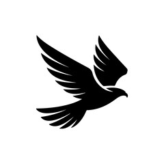 Soaring Falcon Silhouette Powerful Symbol of Freedom and Vision