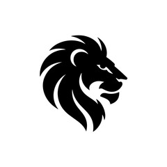 Fototapeta premium Majestic Lion Silhouette Emblem of Strength and Courage