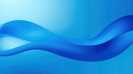 Abstract Blue Wave Background Smooth, Flowing Curves for Design