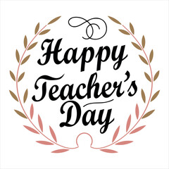 Celebrate educators with a beautiful 'happy teacher's day' floral wreath design