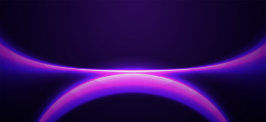 Vibrant neon arches creating a glowing abstract background