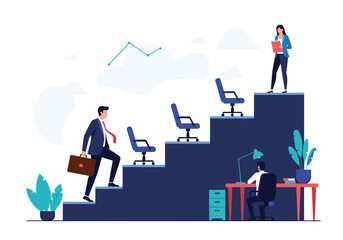 Visualizing career advancement opportunities growth and professional development paths for business success