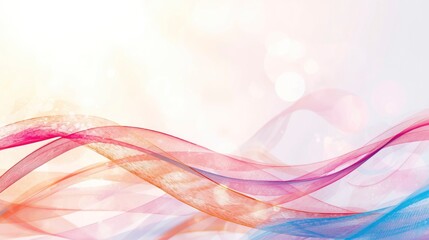 Abstract Pastel Wave Background Soft, Flowing Lines and Gentle Light