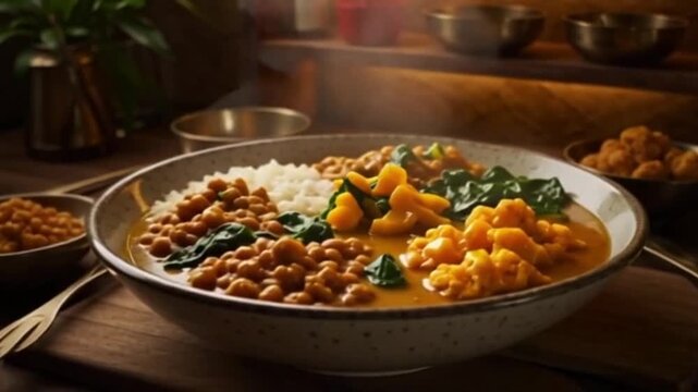 Indische Curry-Bowl