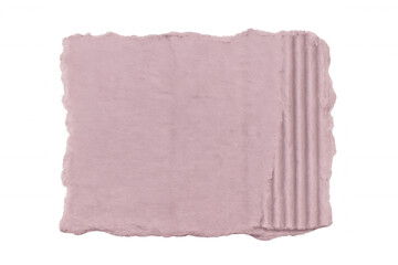 Obraz premium Pink ripped piece of cardboard with visible texture on transparent background, ideal for creative projects