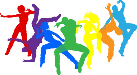 Dancers Silhouette Street Dance Poses Silhouettes