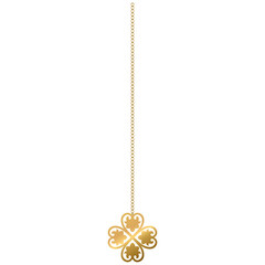Golden Kazakh ornament pendant on chain S1-09
