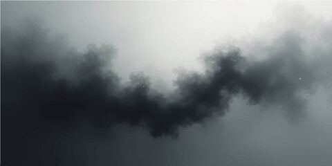 White sunlight breaks through a dark, stormy forest with dramatic mist and fog, creating a moody, abstract weather effect