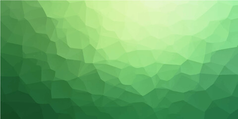 Abstract geometric pattern of green and blue triangles forms a seamless mosaic wallpaper