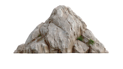 Grey Stone Rock Formation Isolated on Transparent Background