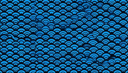 Repeating blue fish scales pattern