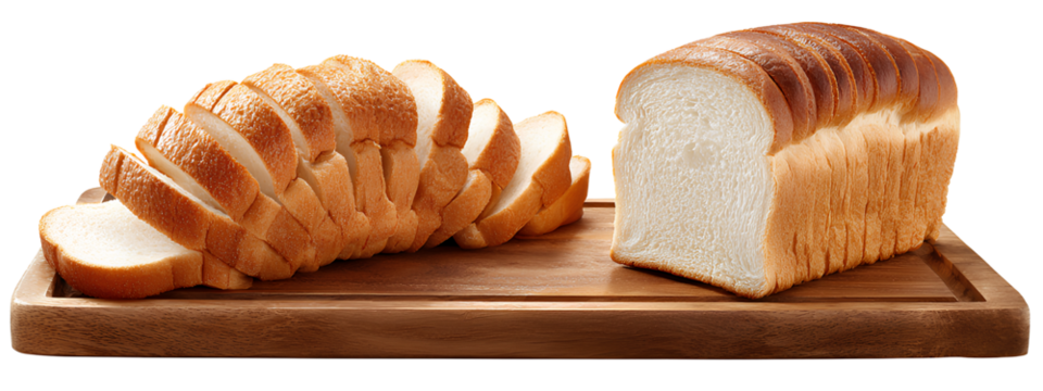  brown sliced autostgurwai connects with white bread, realistic stock photography, high resolution, Transparent background PNG