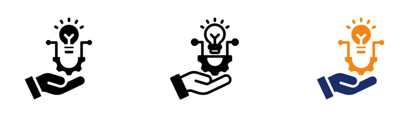 Technological Innovation Icon Collection Glyph & Mixed Style 