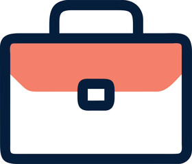 Modern business briefcase icon representing work professionalism travel finance and corporate success opportunities