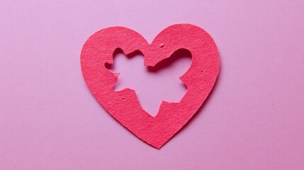 Obraz premium Heart-Shaped Cutout: Dainty Paper Heart Cutouts, Crafty Heart-Shaped Cutouts for Decor—Cute Heart Cutouts in Pink, Red & White, Perfect for Gifting & Festive Styling