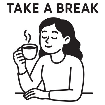 people enjoying free time, drinking coffee, daily routine, invitation to hang out, 
for social media stickers and posts, marketing, restaurants and coffee bars vector