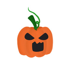 Scary Pumkin Halloween illustration PNG