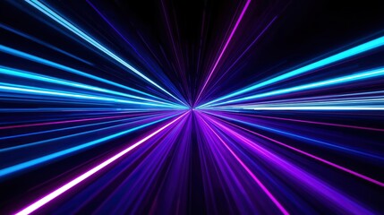 Abstract Light Streaks Speed, Energy, and Movement in Purple and Blue