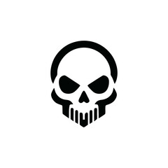 Intimidating Skull Symbol Design in Bold Vector Illustration
