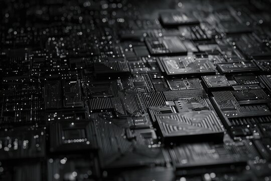 Close up view of complex circuit board. - Powered by Adobe