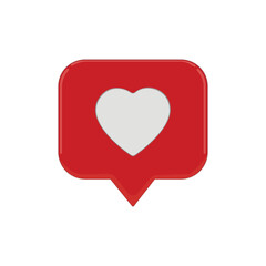 heart,speech,bubble modern flat vector illustration for love message communication design vector graphic for chat app