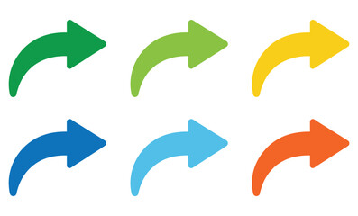 WebVibrant collection of colorful share icons for social media marketing and web design projects, perfect for showcasing collaboration and connection with a modern, eye-catching feel