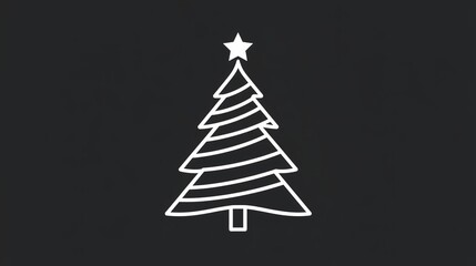 Fototapeta premium Simple Christmas Tree Vector Pack – Elegant Festive Design Minimalist