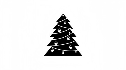 Fototapeta premium Simple Christmas Tree Vector Pack – Elegant Festive Design Minimalist