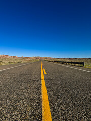 Mountains and Empty scenic highway in Nevada, USA. High quality photo