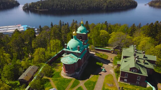 Church of the Resurrection of Christ.  Valaam Island. Lake Ladoga. Russia.