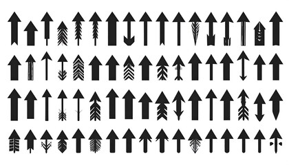 Diverse set of artistic arrow vector design elements for creative projects