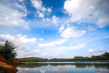 clouds over the lake
