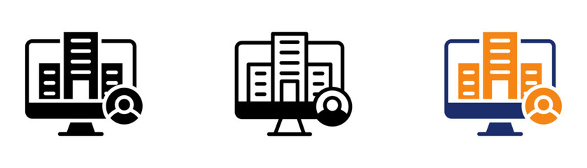 Company Profile Icon Collection Glyph & Mixed Style 