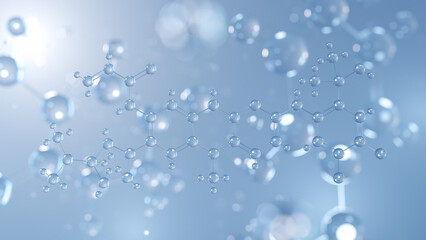 sunvozertinib molecular structure 3d, egfr inhibitor structural chemical formula view from a microscope