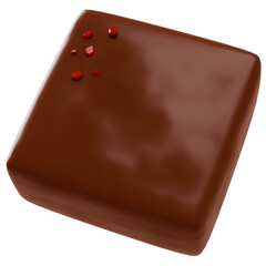 3D素材チョコレート_四角形