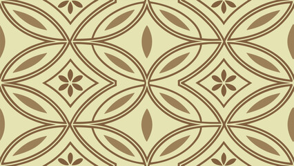 Fototapeta premium Seamless ornamental pattern in a traditional Javanese Batik Ceplok style