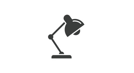 Adjustable Dark Gray Desk Lamp Icon for Illumination.