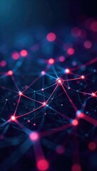 A complex network of interconnected nodes and lines, symbolizing digital connectivity, interaction, and communication in a modern technological landscape , links, system, global