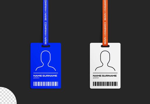 ID Staff Badge Card Mockup Isolated