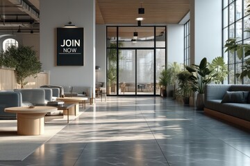 Modern Office Space with Natural Light and Minimalist Decor