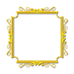 Vintage Ornamental Frame – Elegant gold Vector Border on a white background. SVG