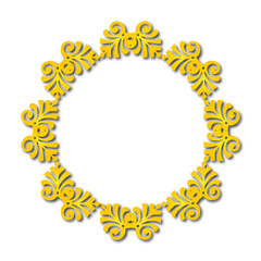 Vintage Ornamental Frame – Elegant gold Vector Border on a white background. SVG