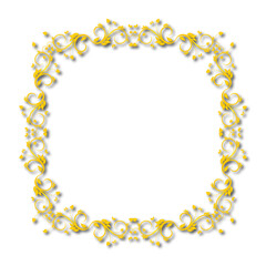Vintage Ornamental Frame – Elegant gold Vector Border on a white background. SVG