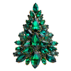 Crystal Christmas tree gemstone emerald jewelry png