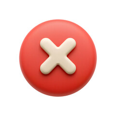 Obraz premium Crimson Orb with Off-White Cross, Symbolizing Rejection and Digital Negation