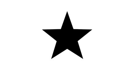 Simple black star graphic design element.