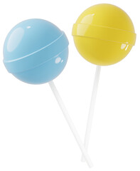 3D素材_ペロペロキャンディー_水色