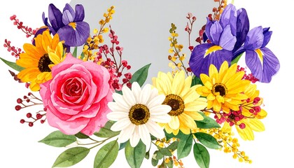 A vibrant floral arrangement in pastel colors