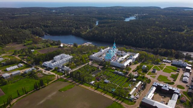 Spaso-Preobrazhensky Monastery. Valaam Island. Lake Ladoga. Russia.