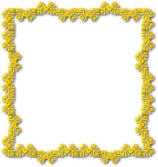 Obraz premium Gold Frame – Elegant gold Border on a transparent background. PNG, 300 DPI